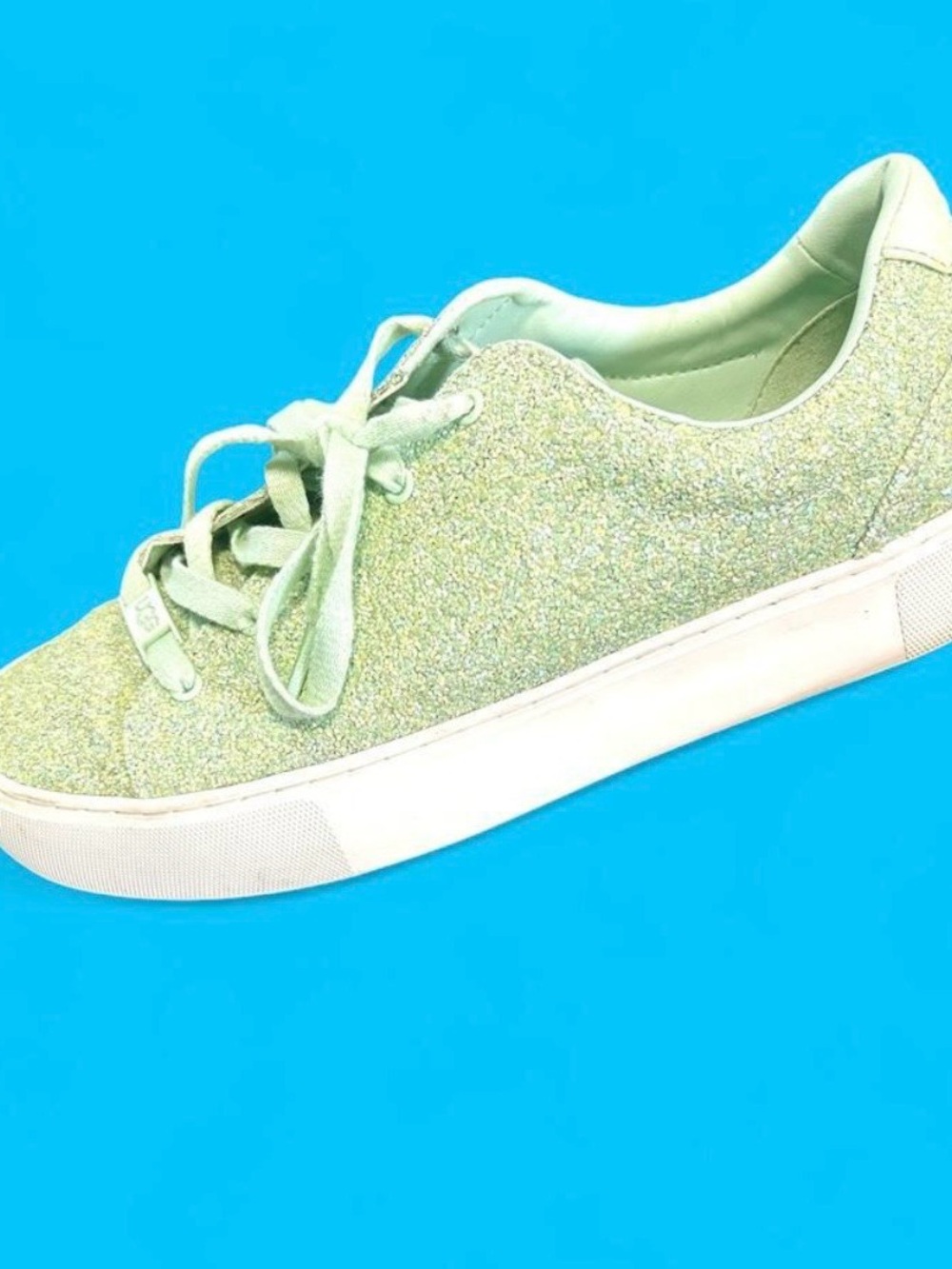 UGG Glitter Lace-Up Sneaker in Mint